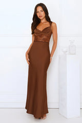 Permission To Party Satin Maxi Dress