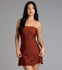 No Effort Drama Lace-Up Mini Dress