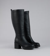 Steppin Up Block Heel Knee High Boots