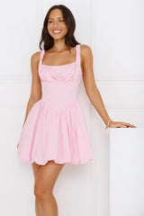 Dreamy Daze Bubble Mini Dress Pink