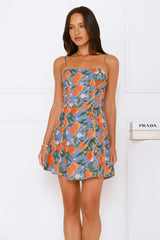 Tangerine Bliss Mini Dress Blue