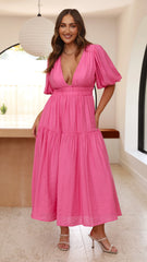 Erin Midi Dress - Pink