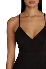 Star Gazing Glitter Mini Dress