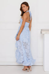 Sunbeam Shell Halter Maxi Dress