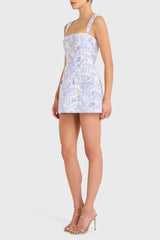 Sunset Oasis Mini Dress Blue