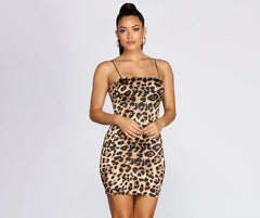 Sultry And Fierce Satin Mini Dress