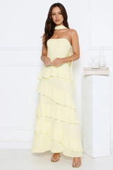 Sunset Reverie Strapless Maxi Dress