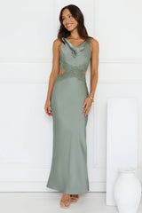 Satin Embrace Maxi Dress