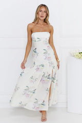 Sunset Whispers Strapless Maxi Dress