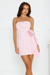 Chic Essence Strapless Mini Dress Pink