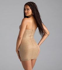 Incredible Glow Rhinestone Mini Dress
