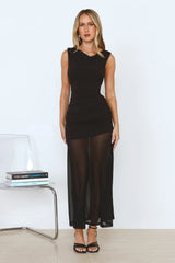 Honey Drizzle Mesh Maxi Dress