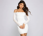 Sweet And Stylish Off-The-Shoulder Mini Dress
