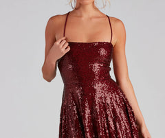 Sassy In Sequins Skater Dress