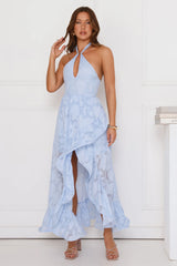 Sunbeam Shell Halter Maxi Dress