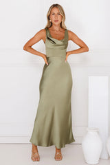 Crystal Luxe Satin Maxi Dress