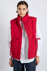 celeste gilet - chilli red