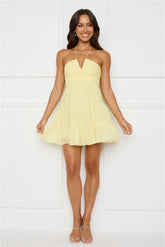 Styled For Sunsets Halter Mini Dress