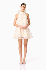 Livia Trapeze Mini Dress in Yellow