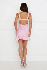 Meaning Of Us Satin Mini Dress Pink