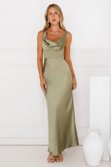 Crystal Luxe Satin Maxi Dress