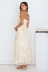 Iconic Influence Strapless Mesh Maxi Dress