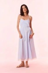 Sandara Cotton Pinstripe Midi Dress