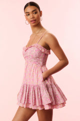 Linny Liberty Fabric Mini Dress