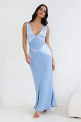 Subtle Splendor Satin Maxi Dress