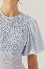 Theoni Smocked Asymmetric Dress