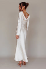 Loveland Cowl Back Midi Dress Oyster