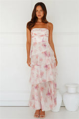 A Night Of Style Maxi Dress Pink