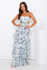 Bloom Spell Strapless Maxi Dress