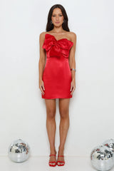 A Little Luxe Strapless Mini Dress