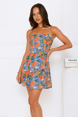 Tangerine Bliss Mini Dress Blue