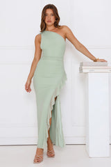 Neon Nectar One Shoulder Mesh Maxi Dress