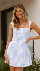Jailene Mini Dress - Picnic Blue