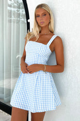 Bransley Dress - Blue/White