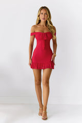 Tides Of Love Off Shoulder Mini Dress