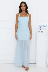 Aveline Halter Mesh Maxi Dress
