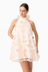 Livia Trapeze Mini Dress in Yellow