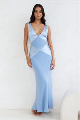 Subtle Splendor Satin Maxi Dress