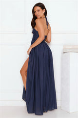 Hibiscus Hues Halter Maxi Dress