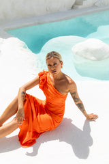 In These Moments One Shoulder Maxi Dress