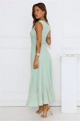 Effortless Girl Off Shoulder Mesh Midi Dress