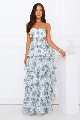 Bloom Spell Strapless Maxi Dress