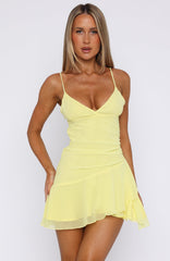 I Picked You Mini Dress Lemon