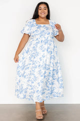 Graceland Maxi Dress | White + Blue Floral