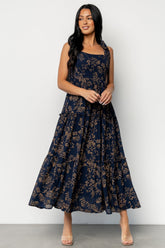Anita Maxi Dress | Midnight + Gold Floral
