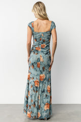 Amelia Tank Maxi Dress | Vintage Teal + Rust